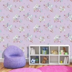 Holden Decor - Unicorns & Castles Fantasy Kids Girls Wallpaper - Lilac 12219 -HOLDEN DECOR Shop 33961163 2