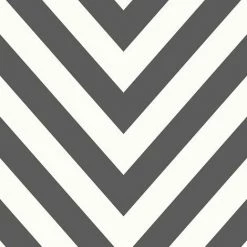 Holden Decor - Make Believe Chevron Striped Pattern Wallpaper Kids - Black 12574