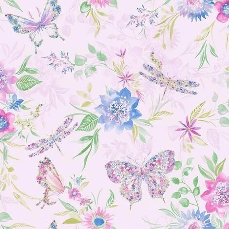 Holden Decor - Watercolour Butterflies Floral Wallpaper - Pink / Multi - 90102 Holden Decor - Watercolour Butterflies Floral Wallpaper - Pink / Multi - 90102 -HOLDEN DECOR Shop 33961175 1