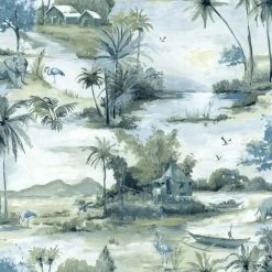 Holden Decor- Manyara Elephant Trees Flowers Jungle Wallpaper - Multi 90152