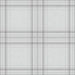 Holden Decor Check Tartan Plaid Pattern Wallpaper - Grey / Charcoal - 12438