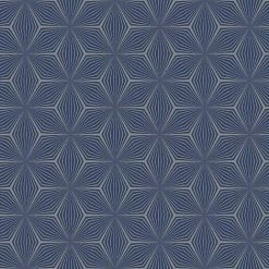Holden Decor - Sparkle Star Geometric Shimmer Wallpaper - Blue / Silver 12617