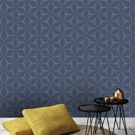 Holden Decor - Sparkle Star Geometric Shimmer Wallpaper - Blue / Silver 12617 Holden Decor - Sparkle Star Geometric Shimmer Wallpaper - Blue / Silver 12617 -HOLDEN DECOR Shop 33961368 2