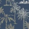 Holden Decor Glistening Tropical Tree Exotic Jungle Palm Wallpaper - Navy 12821 -HOLDEN DECOR Shop 33961375 1
