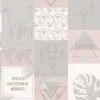Holden Decor -Woodland Explorer Metallic Wallpaper - Pink / Grey - 12900