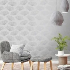 Holden Decor Glistening Metallic Glistening Fleur Dandelion Wallpaper Grey 12920 -HOLDEN DECOR Shop 33961386 2