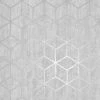 Holden Decor - Rochester Stone Cube Geo Effect Metallic Wallpaper - Silver 65200 -HOLDEN DECOR Shop 33961392 1