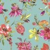 Holden Decor - Melgrano Floral Metallic Luxury Wallpaper - Soft Teal 90520