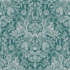 Holden Decor Whitcliffe Harlen Woodland Animals Flowers Wallpaper -Green 90805