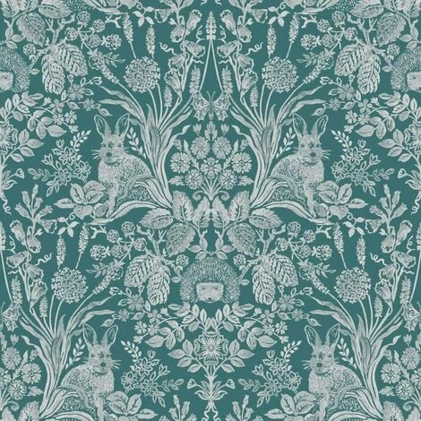 Holden Decor Whitcliffe Harlen Woodland Animals Flowers Wallpaper -Green 90805 Holden Decor Whitcliffe Harlen Woodland Animals Flowers Wallpaper -Green 90805 -HOLDEN DECOR Shop 33961437 1