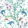 Holden Decor Kids Under The Sea Animals Wallpaper - White / Multi 90940