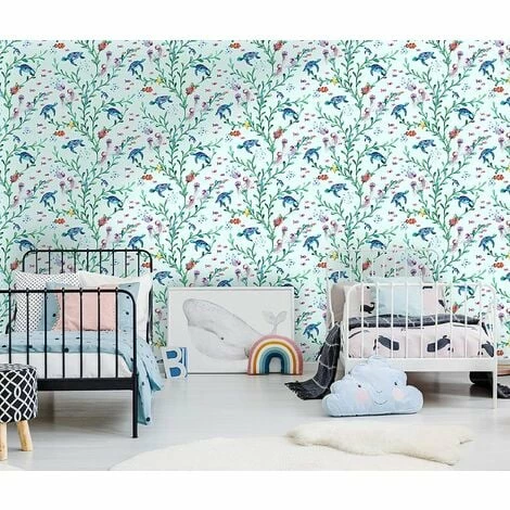 Holden Decor Kids Under the Sea Animals Wallpaper - Light Teal 90941 Holden Decor Kids Under The Sea Animals Wallpaper - Light Teal 90941 -HOLDEN DECOR Shop 33961466 2