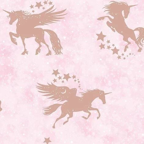 HOLDEN DECOR Holden Kids Iridescent Unicorns Stars Metallic Wallpaper Pink/Rose Gold 90951 HOLDEN DECOR Holden Kids Iridescent Unicorns Stars Metallic Wallpaper Pink/Rose Gold 90951 -HOLDEN DECOR Shop 33961471 1