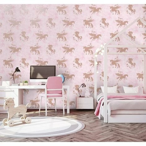 HOLDEN DECOR Holden Kids Iridescent Unicorns Stars Metallic Wallpaper Pink/Rose Gold 90951 HOLDEN DECOR Holden Kids Iridescent Unicorns Stars Metallic Wallpaper Pink/Rose Gold 90951 -HOLDEN DECOR Shop 33961471 2