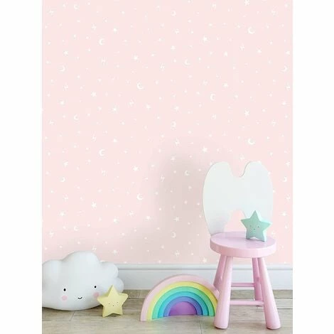 Holden Decor Kids Childrens Room Stars and Moons Wallpaper - Pink 90981 Holden Decor Kids Childrens Room Stars And Moons Wallpaper - Pink 90981 -HOLDEN DECOR Shop 33961478 2