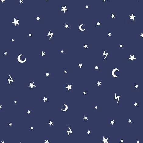 Holden Decor Kids Childrens Room Stars and Moons Wallpaper - Navy 90982 Holden Decor Kids Childrens Room Stars And Moons Wallpaper - Navy 90982 -HOLDEN DECOR Shop 33961479 1