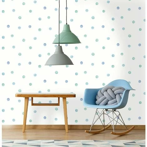 Holden Decor - Watercolour Polka Dots Wallpaper - Blue / Teal 91001 Holden Decor - Watercolour Polka Dots Wallpaper - Blue / Teal 91001 -HOLDEN DECOR Shop 33961485 2