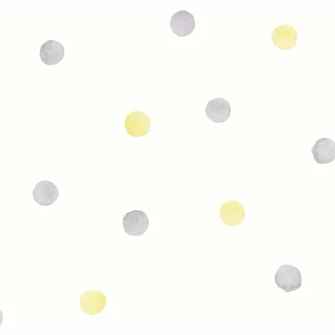 Holden Decor - Watercolour Polka Dots Wallpaper - Grey / Yellow 91002 Holden Decor - Watercolour Polka Dots Wallpaper - Grey / Yellow 91002 -HOLDEN DECOR Shop 33961486 1