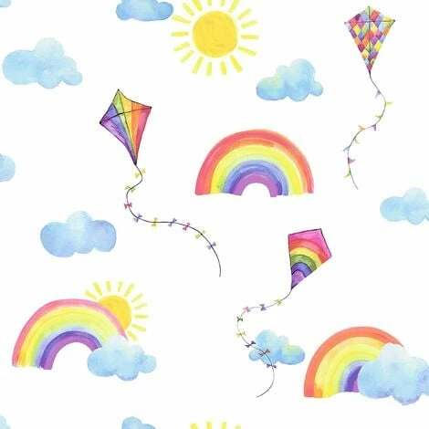 Holden Decor Kids Rainbows and Flying Kites Nursery Wallpaper Multi Colour 91020 Holden Decor Kids Rainbows And Flying Kites Nursery Wallpaper Multi Colour 91020 -HOLDEN DECOR Shop 33961487 1