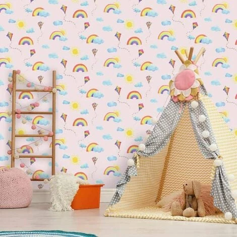 Holden Decor Kids Rainbows and Flying Kites Nursery Wallpaper Pink 91021 Holden Decor Kids Rainbows And Flying Kites Nursery Wallpaper Pink 91021 -HOLDEN DECOR Shop 33961488 2