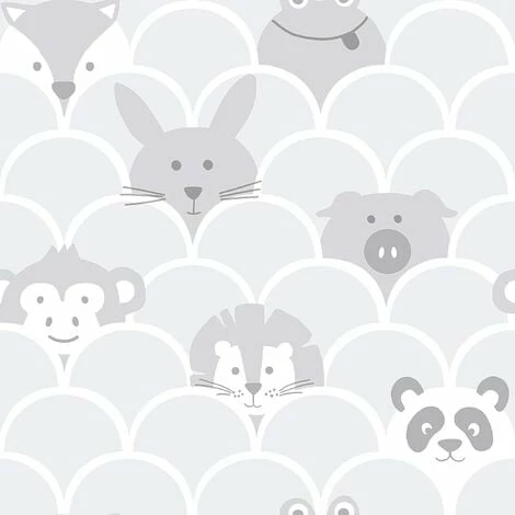Holden Decor Kids Animals Peek a Boo Playroom Wallpaper - Grey 91030 Holden Decor Kids Animals Peek A Boo Playroom Wallpaper - Grey 91030 -HOLDEN DECOR Shop 33961492 1
