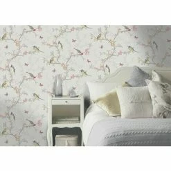 Holden Decor Phoebe Birds Butterfly Branches Leaves Wallpaper - Dove 98081 3 Holden Decor Phoebe Birds Butterfly Branches Leaves Wallpaper - Dove 98081 -HOLDEN DECOR Shop 33961526 2