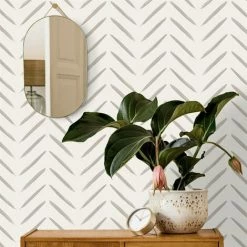 Abstract Chevron Brush Marks Taupe Paint Wallpaper Holden Decor 5 Abstract Chevron Brush Marks Taupe Paint Wallpaper Holden Decor -HOLDEN DECOR Shop 34046820 4