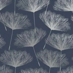 Holden Decor - Floral Elk Stag Check Motif Flower Wallpaper - Beige 90722