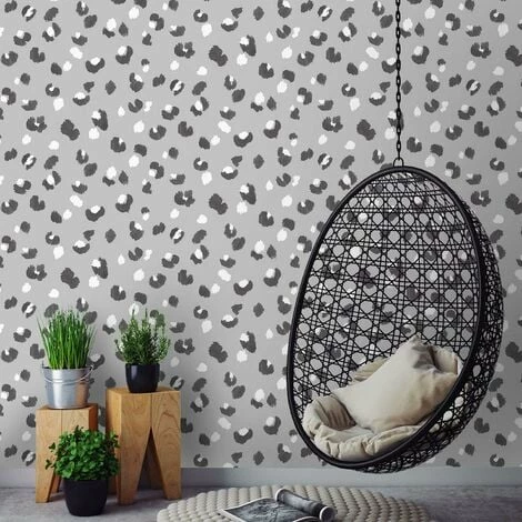 HOLDEN DECOR Exclusive Leopard Print Wallpaper Holden Animal Spots Grey Metallic Black White HOLDEN DECOR Exclusive Leopard Print Wallpaper Holden Animal Spots Grey Metallic Black White -HOLDEN DECOR Shop 35337762 3
