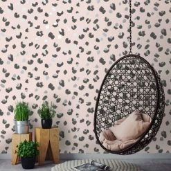 HOLDEN DECOR Exclusive Leopard Print Wallpaper Holden Animal Spots Grey Metallic Black White -HOLDEN DECOR Shop 35337779 3