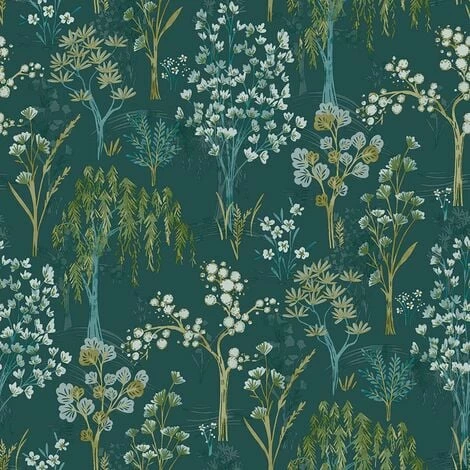 HOLDEN DECOR Keider Floral Wallpaper Holden Teal Oriental Blossom Tree Green Paste The Wall HOLDEN DECOR Keider Floral Wallpaper Holden Teal Oriental Blossom Tree Green Paste The Wall -HOLDEN DECOR Shop 35602251 1