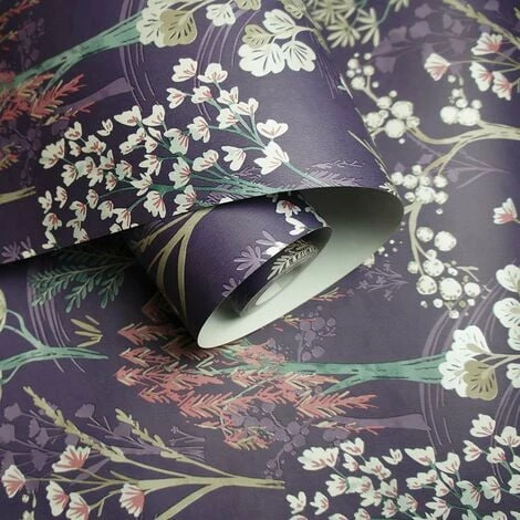 HOLDEN DECOR Keider Floral Wallpaper Holden Purple Oriental Blossom Tree Paste The Wall HOLDEN DECOR Keider Floral Wallpaper Holden Purple Oriental Blossom Tree Paste The Wall -HOLDEN DECOR Shop 35602252 2
