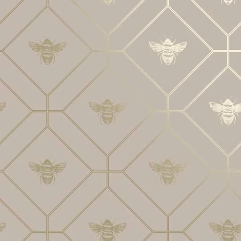 HOLDEN DECOR Honeycomb Bee Wallpaper Holden Décor Geometric Metallic Modern Gold Pink HOLDEN DECOR Honeycomb Bee Wallpaper Holden Décor Geometric Metallic Modern Gold Pink -HOLDEN DECOR Shop 35704958 1