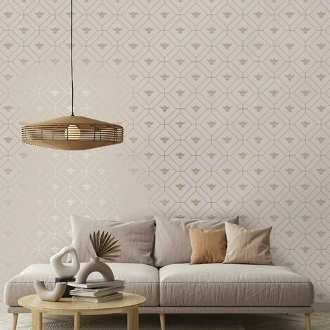 HOLDEN DECOR Honeycomb Bee Wallpaper Holden Décor Geometric Metallic Modern Gold Pink HOLDEN DECOR Honeycomb Bee Wallpaper Holden Décor Geometric Metallic Modern Gold Pink -HOLDEN DECOR Shop 35704958 3