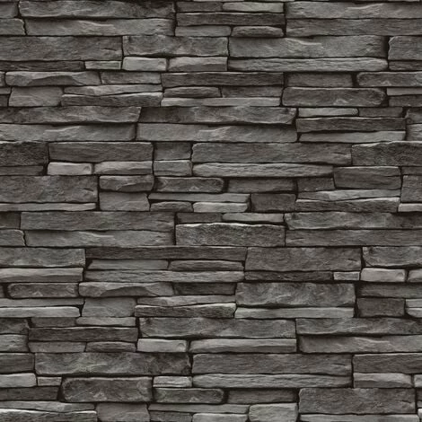 HOLDEN DECOR Thornton Wallpaper Holden Décor 3D Slate Brick Effect Black Charcoal Modern HOLDEN DECOR Thornton Wallpaper Holden Décor 3D Slate Brick Effect Black Charcoal Modern -HOLDEN DECOR Shop 35704965 1