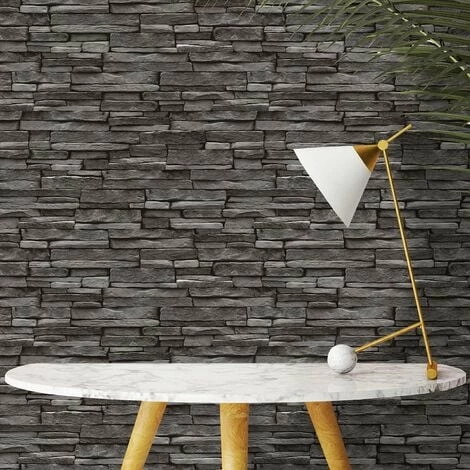 HOLDEN DECOR Thornton Wallpaper Holden Décor 3D Slate Brick Effect Black Charcoal Modern HOLDEN DECOR Thornton Wallpaper Holden Décor 3D Slate Brick Effect Black Charcoal Modern -HOLDEN DECOR Shop 35704965 3