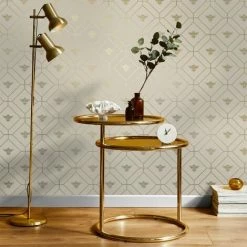 HOLDEN DECOR Honeycomb Bee Wallpaper Holden Décor Geometric Metallic Modern Gold Taupe -HOLDEN DECOR Shop 35705048 4