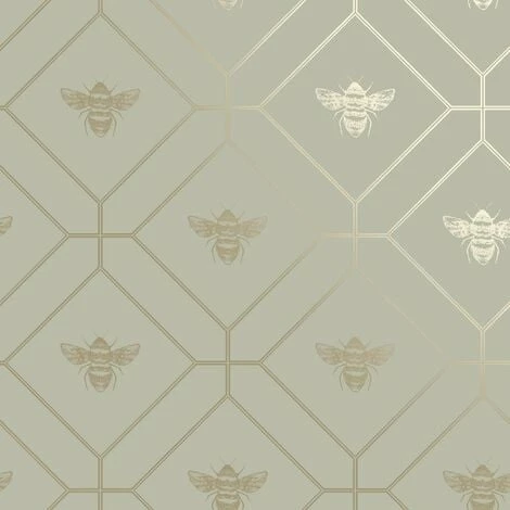 HOLDEN DECOR Honeycomb Bee Wallpaper Holden Décor Geometric Metallic Modern Gold Green HOLDEN DECOR Honeycomb Bee Wallpaper Holden Décor Geometric Metallic Modern Gold Green -HOLDEN DECOR Shop 35705118 1