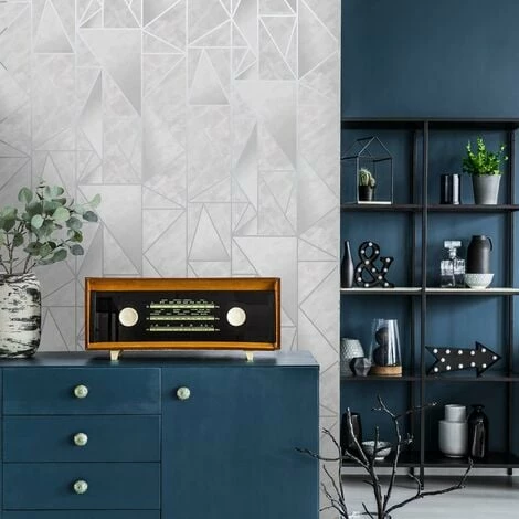 HOLDEN DECOR Bardsey Wallpaper Holden Décor Metallic Silver Geometric Grey Modern HOLDEN DECOR Bardsey Wallpaper Holden Décor Metallic Silver Geometric Grey Modern -HOLDEN DECOR Shop 35705122 3