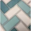3D Chevron Tile Wallpaper Geometric Glitter Sparkle Teal Grey Holden Decor
