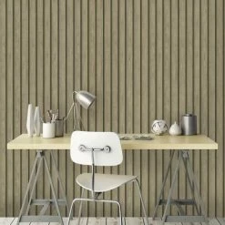 Light Oak Wooden Slat Wallpaper Holden Decor Wood Effect Modern Paste The Paper -HOLDEN DECOR Shop 49908746 3