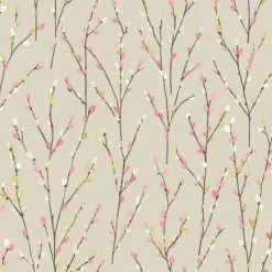 HOLDEN DECOR Holden Wallpaper 98975 Catkins Beige Coral Mustard Full Roll