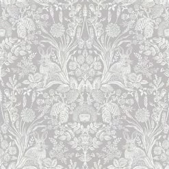 HOLDEN DECOR Harlen Woodland Damask Wallpaper Grey Holden 90160