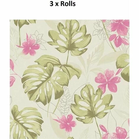 HOLDEN DECOR 3 rolls panama wallpaper flowers floral luxury paste the wall pink sage holden HOLDEN DECOR 3 Rolls Panama Wallpaper Flowers Floral Luxury Paste The Wall Pink Sage Holden -HOLDEN DECOR Shop 53813097 1