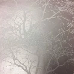 HOLDEN DECOR Whispering Trees Wallpaper Grey Off White Glitter Textured Sparkle Forest Holden