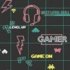 HOLDEN DECOR Holden Gamer Boys Black Neon Pink Boys Space Invader Paste The Paper Wallpaper 2 HOLDEN DECOR Holden Gamer Boys Black Neon Pink Boys Space Invader Paste The Paper Wallpaper -HOLDEN DECOR Shop 68696324 1