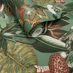 HOLDEN DECOR Holden Wonderland Jungle Floral Birds Exotic Sage Green Smooth Wallpaper -HOLDEN DECOR Shop 69437438 3