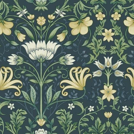HOLDEN DECOR Holden Vintage Floral Navy Vintage Retro Style Art Nouveau Smooth Wallpaper HOLDEN DECOR Holden Vintage Floral Navy Vintage Retro Style Art Nouveau Smooth Wallpaper -HOLDEN DECOR Shop 69538619 1