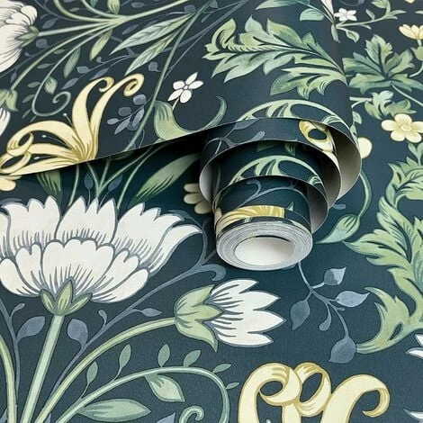 HOLDEN DECOR Holden Vintage Floral Navy Vintage Retro Style Art Nouveau Smooth Wallpaper HOLDEN DECOR Holden Vintage Floral Navy Vintage Retro Style Art Nouveau Smooth Wallpaper -HOLDEN DECOR Shop 69538619 2