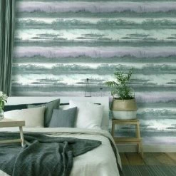 HOLDEN DECOR Holden Décor Elements Aaru Wallpaper (10m X 52cm) (Heather/Teal) -HOLDEN DECOR Shop 70355917 2
